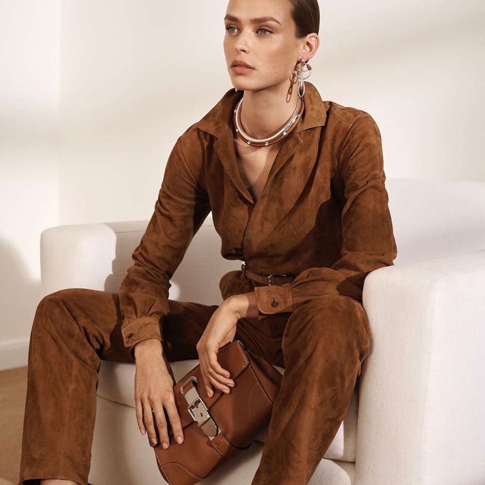 RL Black Label NWT Suede Tan Pants - 4